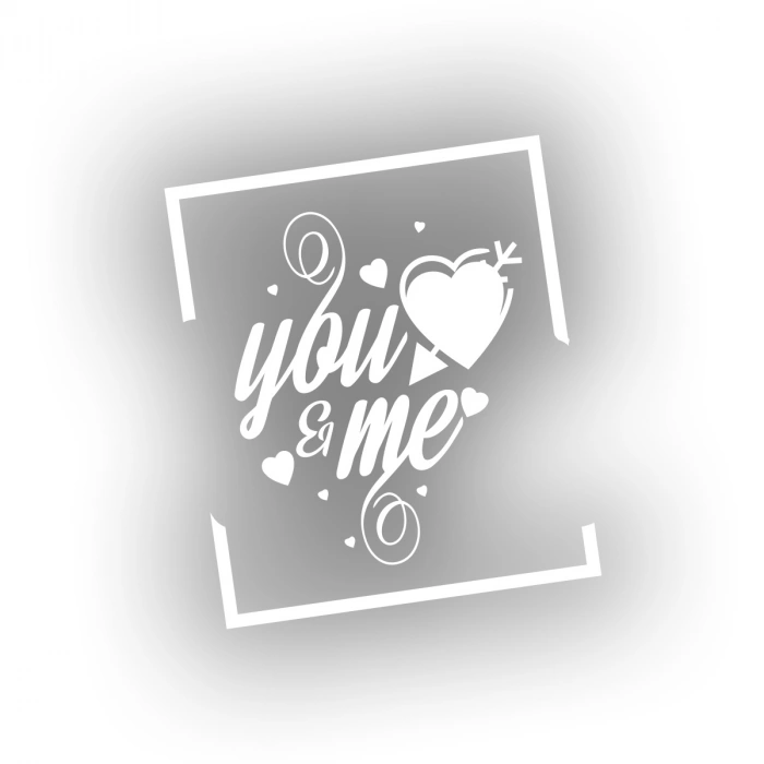 Yo and Me Sticker 17x17 Cm Beyaz