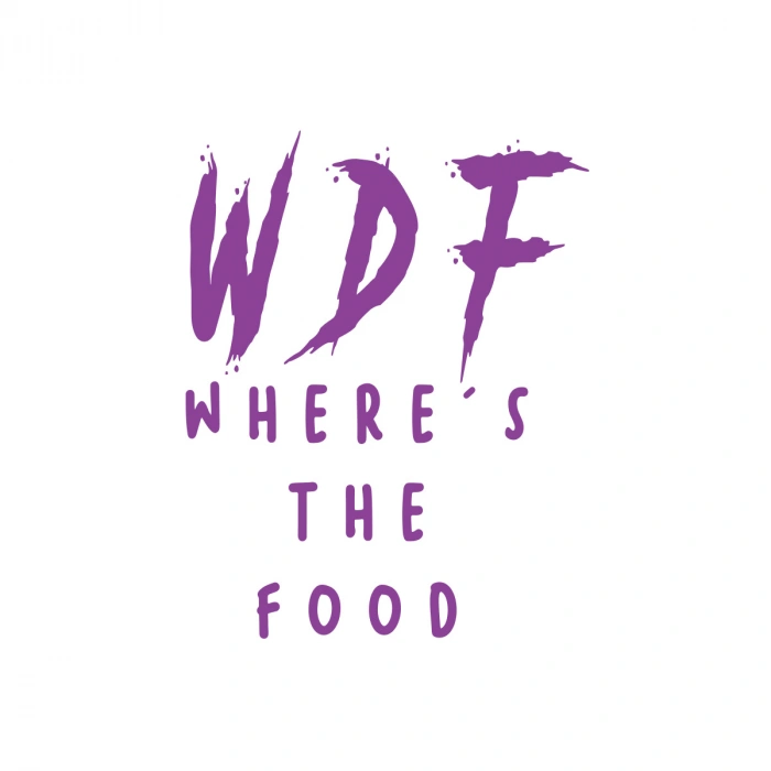 WDF where the food Sticker 17x17 Cm Mor