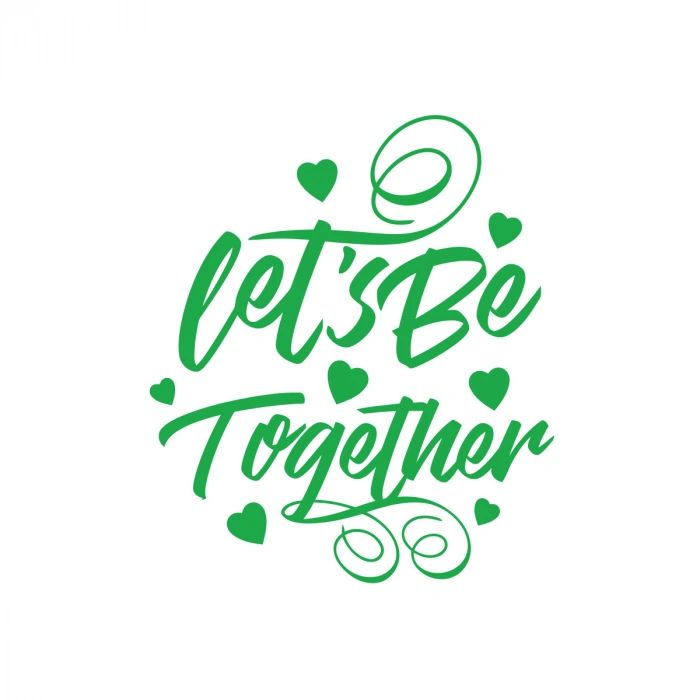 Lets be Together Sticker 17x17 Cm Yeşil
