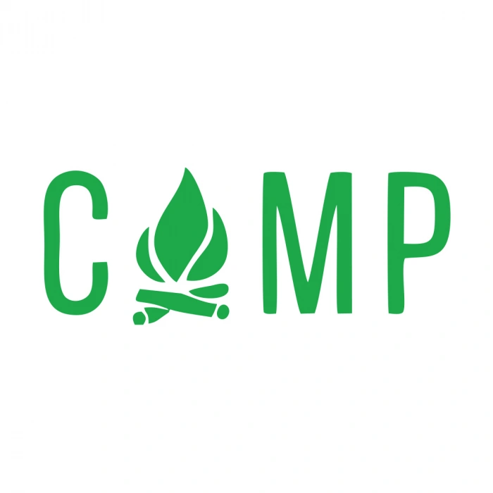 Kamp Yazı Sticker 17x17 Cm Yeşil