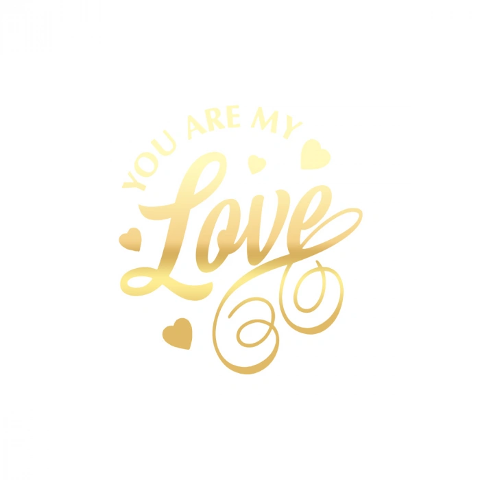 You Are my Love Sticker 17x17 Cm Gold