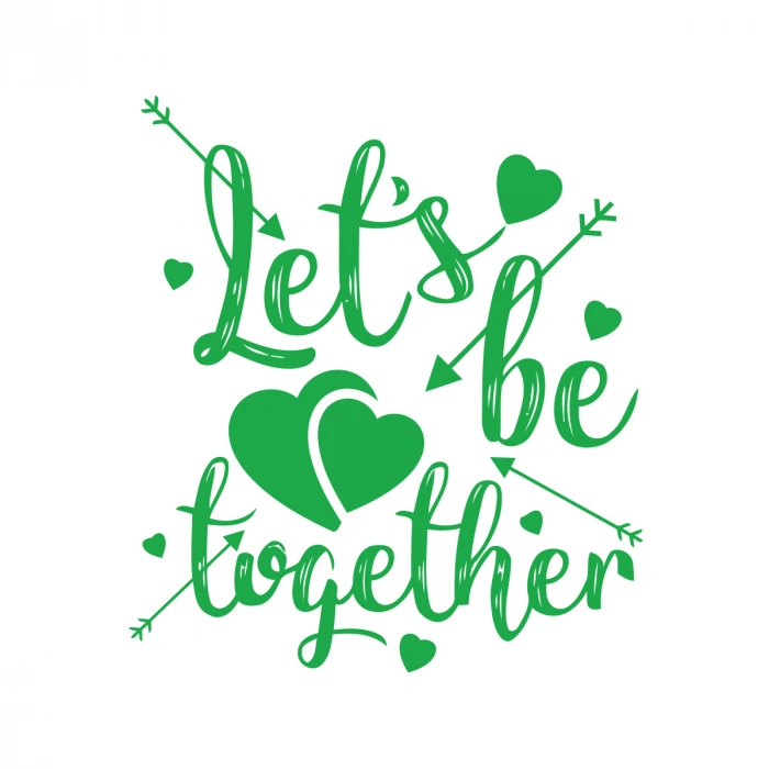 Lets be Together Sticker 17x17 Cm Yeşil