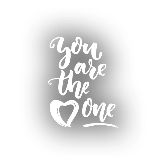 You Are The Pne Sticker 17x17 Cm Beyaz