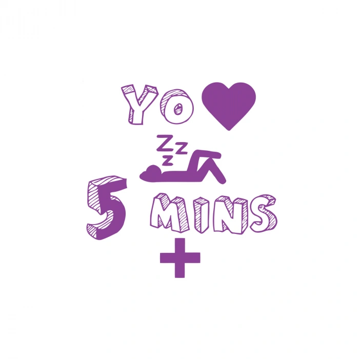you love 5 mins sticker 17x17 Cm Mor