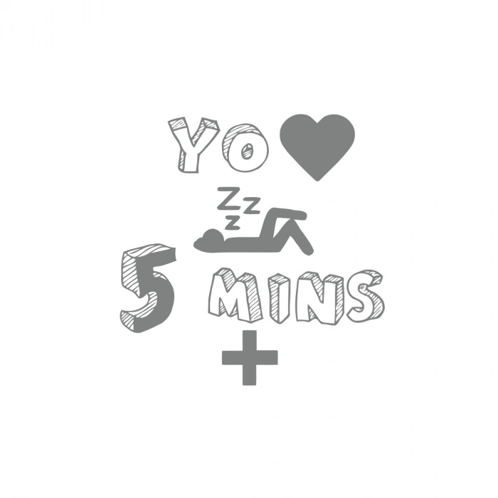 you love 5 mins sticker 17x17 Cm Gri