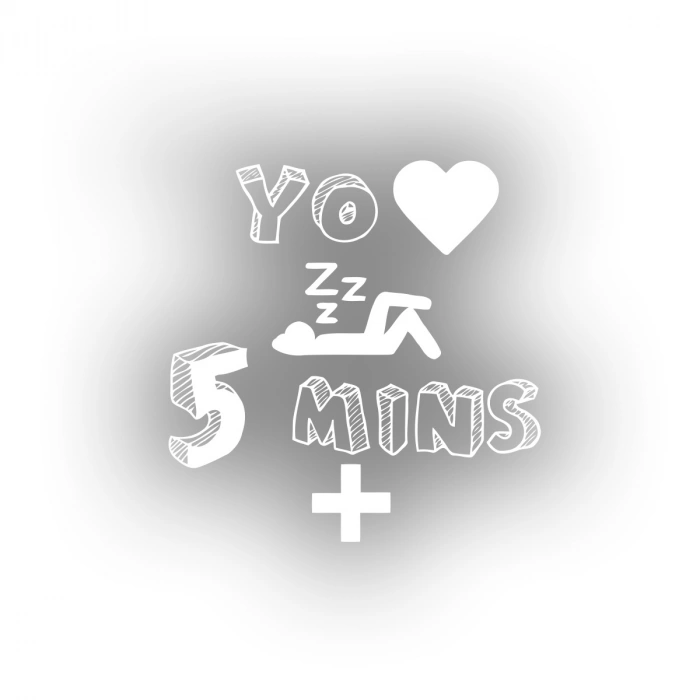 you love 5 mins sticker 17x17 Cm Beyaz