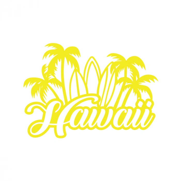Hawaii Sticker 17x17 Cm Sarı