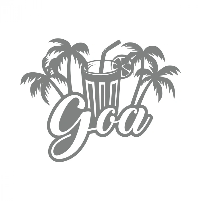 Goa Sticker 17x17 Cm Gri