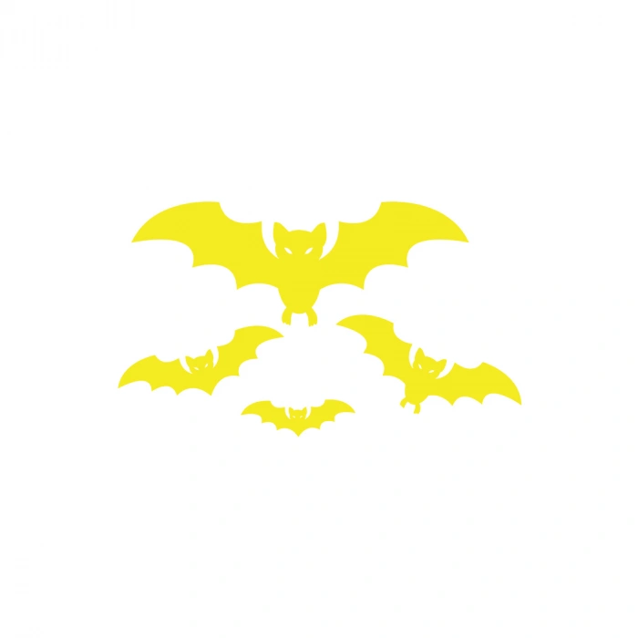 Yarasalar Sticker 17x17 Cm Sarı