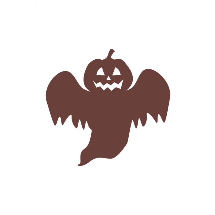 Bal Kabağı  Hayalet Sticker 17x17 Cm Kahverengi