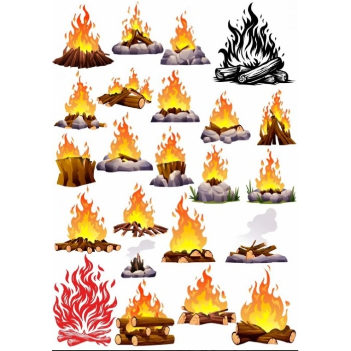Kamp Ateşi Sticker Set