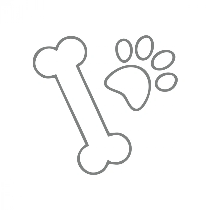 pati ve Kemik Sticker 17x17 Cm Gri