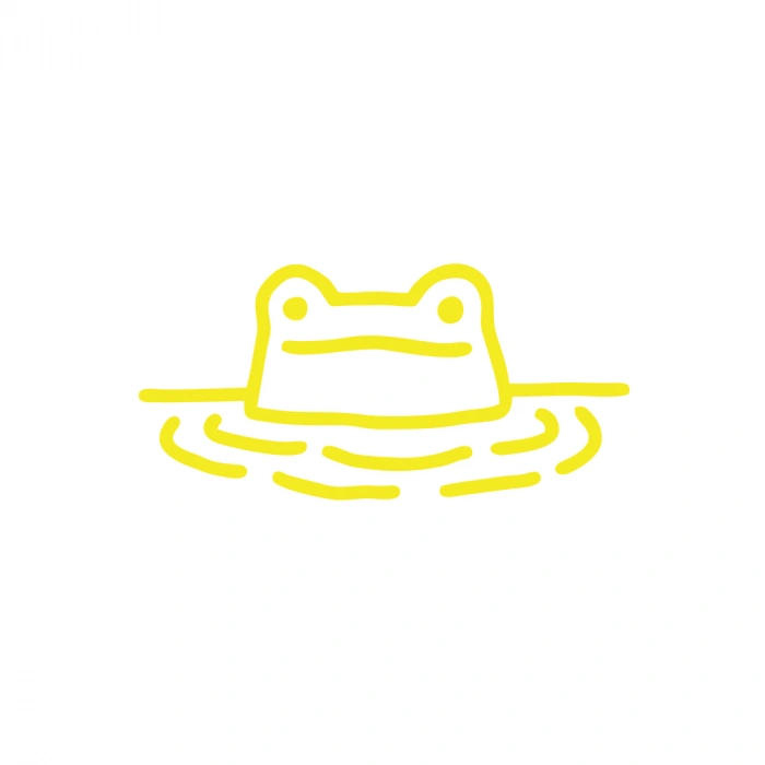 Kurbağa Sticker 17x17 Cm Sarı