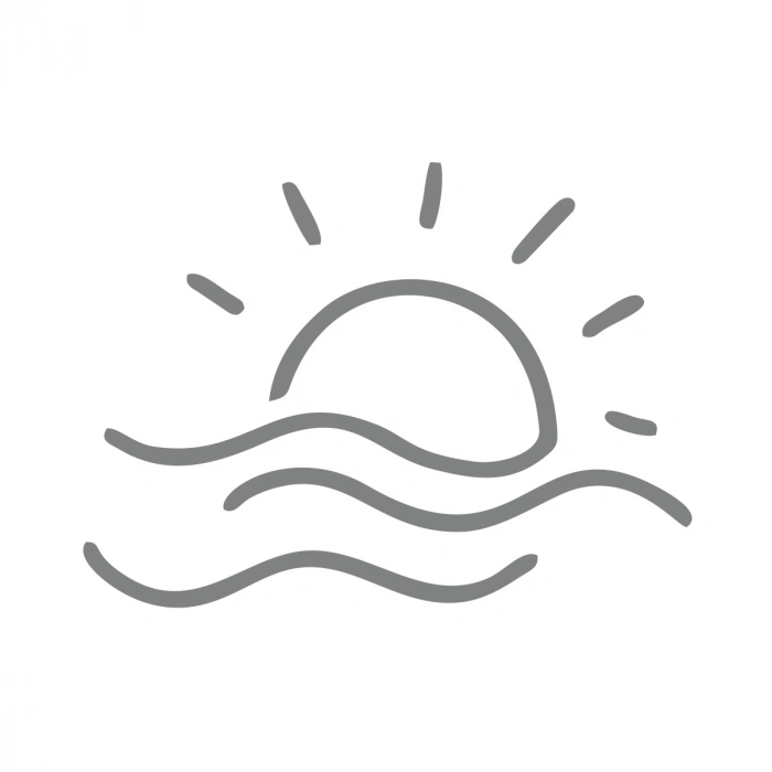 Güneş ve Rüzgar Sticker 17x17 Cm Gri