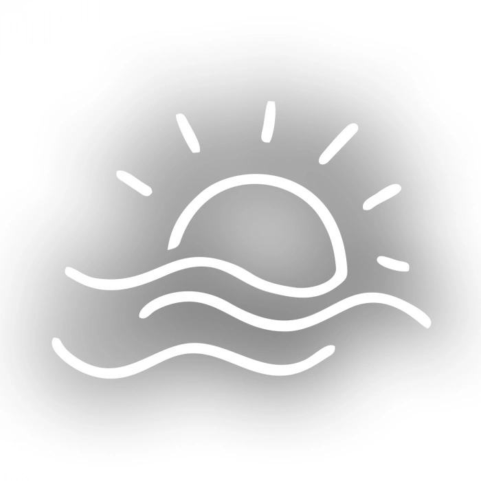 Güneş ve Rüzgar Sticker 17x17 Cm Beyaz