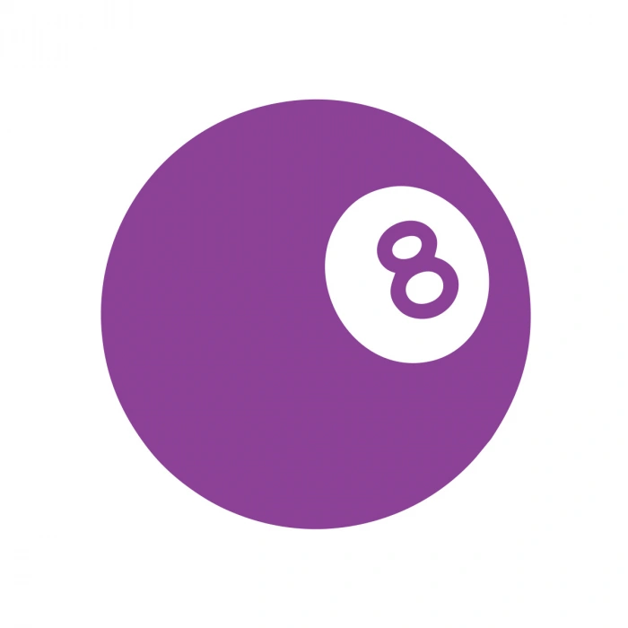 Bilardo Topu Stikcer 17x17 Cm Mor