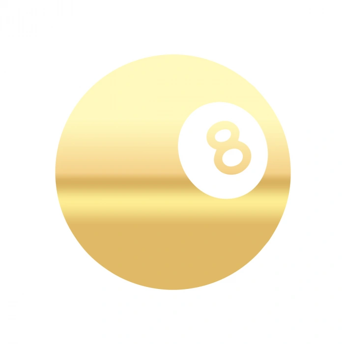 Bilardo Topu Stikcer 17x17 Cm Gold