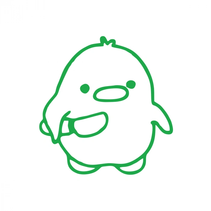 Bıçaklı Kuş Stikcer 17x17 Cm Yeşil