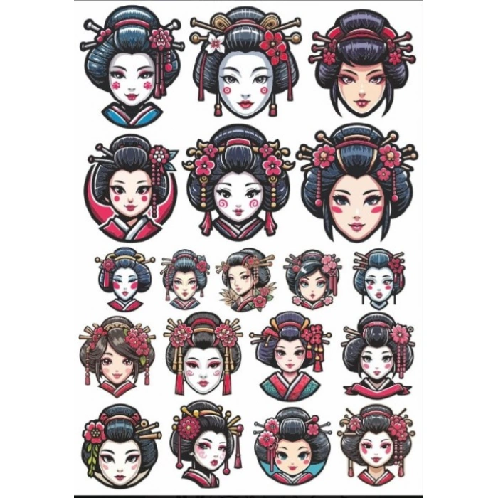Geisha Sticker Set