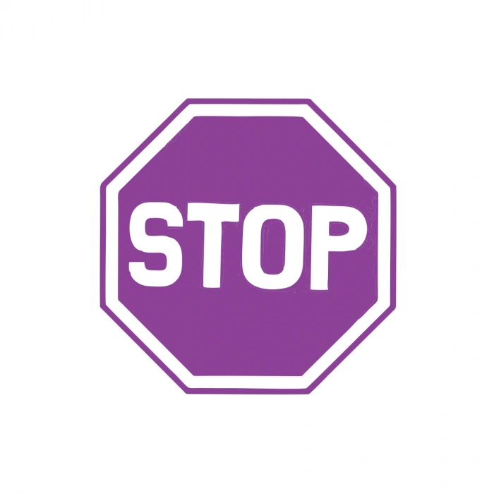 Stop Stikcer 17x17 Cm Mor