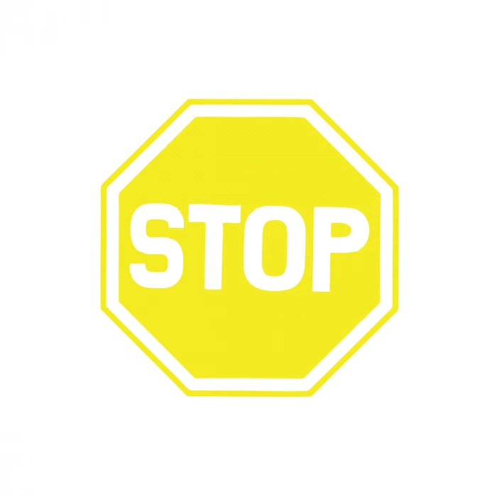 Stop Stikcer 17x17 Cm Sarı