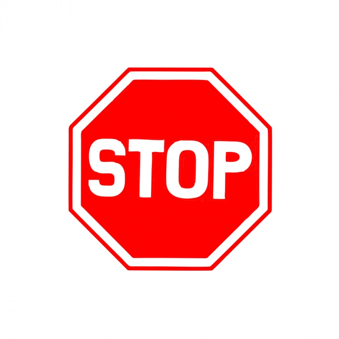 Stop Stikcer 17x17 Cm Kırmızı