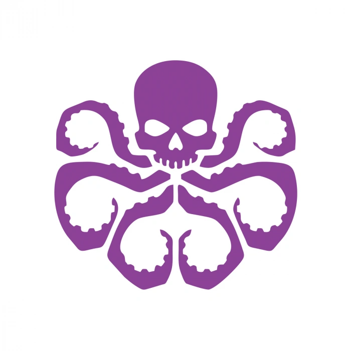 Ahtapot Sticker 17x17 Cm Mor