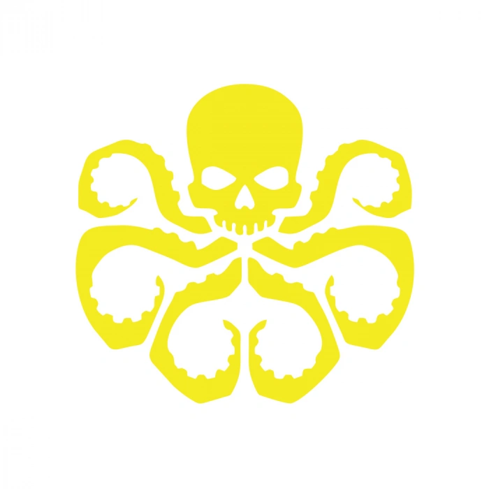 Ahtapot Sticker 17x17 Cm Sarı