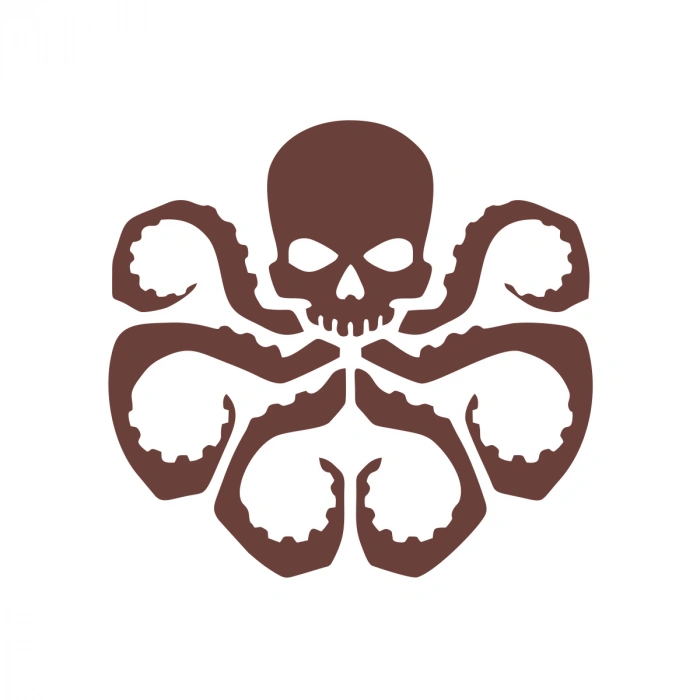 Ahtapot Sticker 17x17 Cm Kahverengi