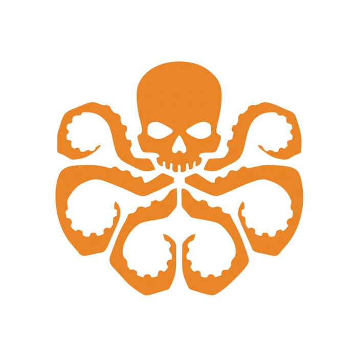 Ahtapot Sticker 17x17 Cm Turuncu