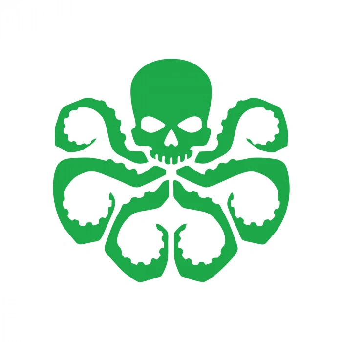 Ahtapot Sticker 17x17 Cm Yeşil