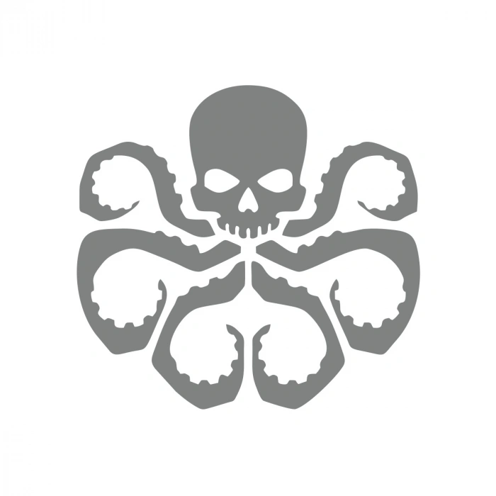 Ahtapot Sticker 17x17 Cm Gri