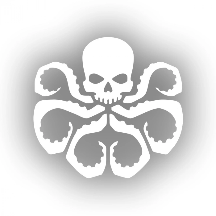 Ahtapot Sticker 17x17 Cm Beyaz