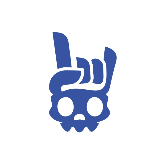 İsklet Rock Sticker 17x17 Cm Mavi