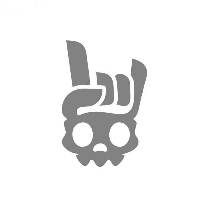 İsklet Rock Sticker 17x17 Cm Gri