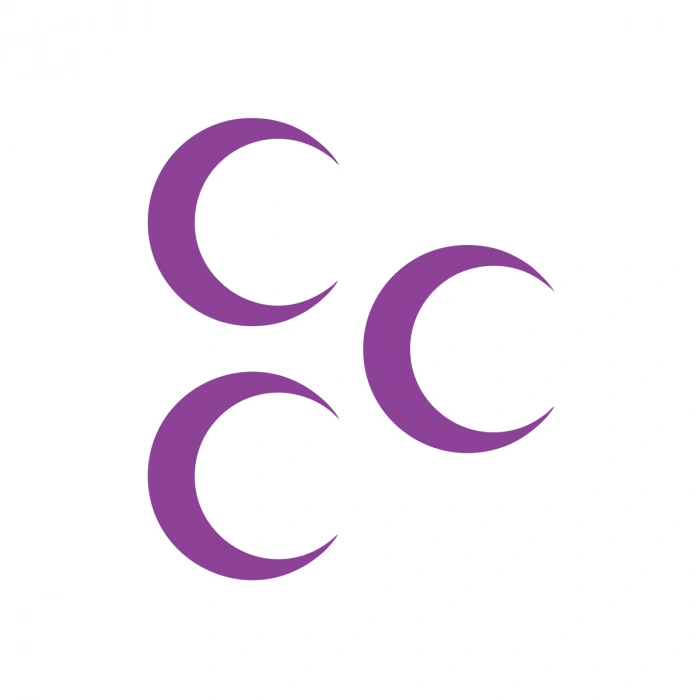 Üç Hilal Sticker 17x17 Cm Mor