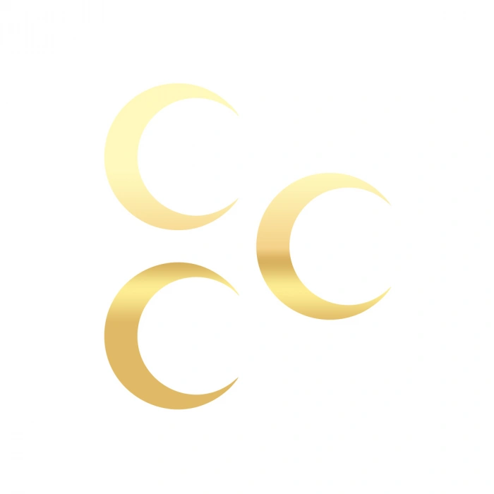 Üç Hilal Sticker 17x17 Cm Gold