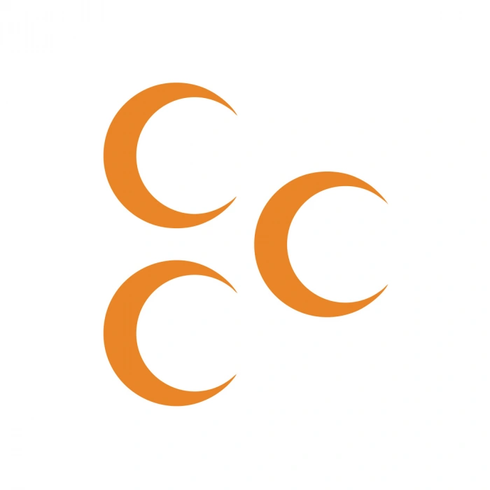 Üç Hilal Sticker 17x17 Cm Turuncu