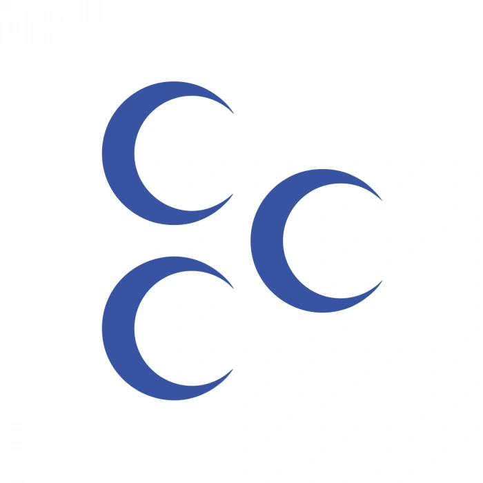 Üç Hilal Sticker 17x17 Cm Mavi