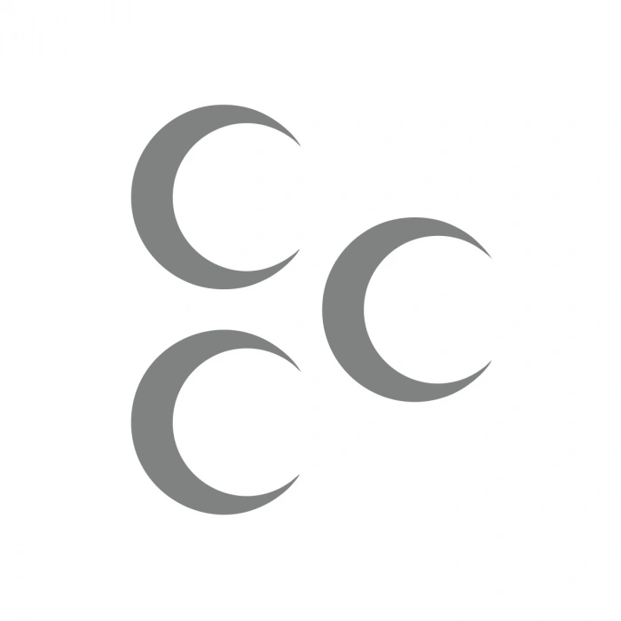 Üç Hilal Sticker 17x17 Cm Gri