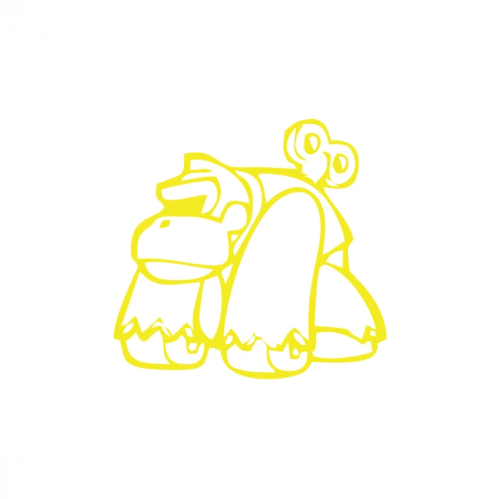 Goril Sticker 17x17 Cm Sarı