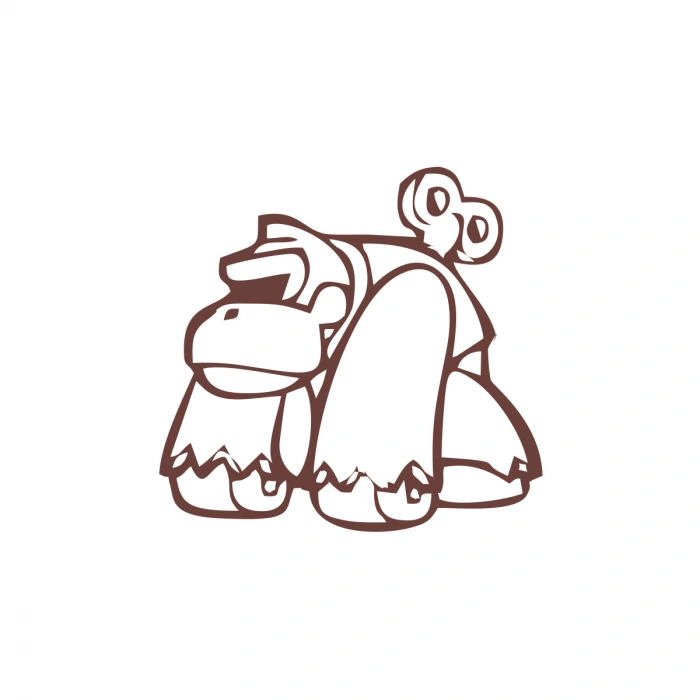 Goril Sticker 17x17 Cm Kahverengi