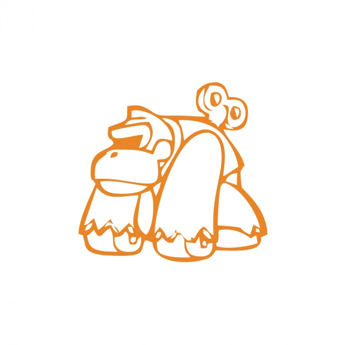 Goril Sticker 17x17 Cm Turuncu