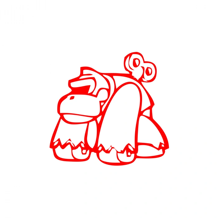 Goril Sticker 17x17 Cm Kırmızı