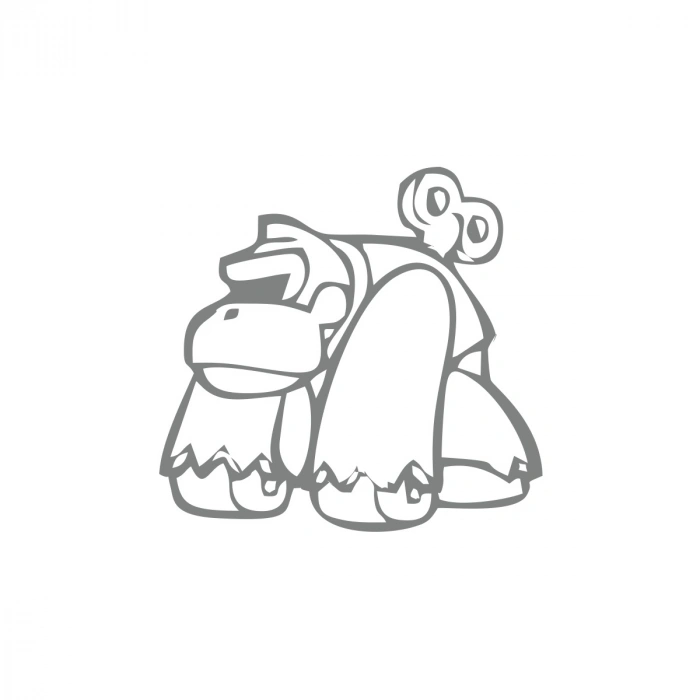 Goril Sticker 17x17 Cm Gri