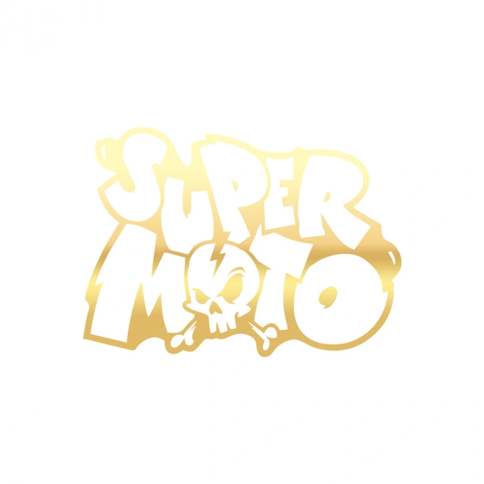 Super Moto Sticker 17x17 Cm Gold
