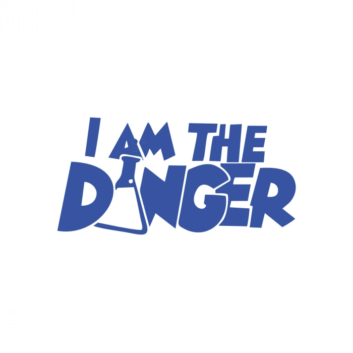 I am Danger Sticker 17x17 Cm Mavi