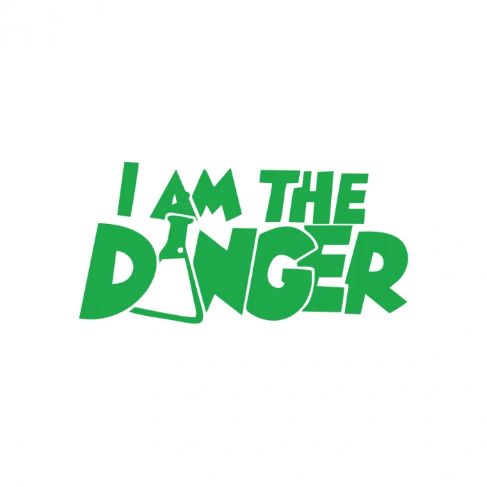 I am Danger Sticker 17x17 Cm Yeşil