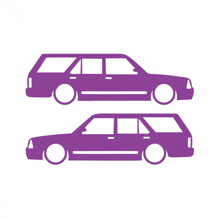 Basık Kartal Sticker 17x17 Cm Mor