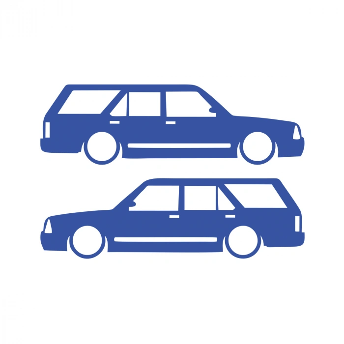 Basık Kartal Sticker 17x17 Cm Mavi